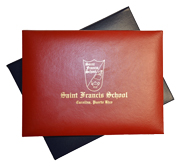 custom burgundy and navy blue diploma covers