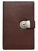 british tan leather locking journal