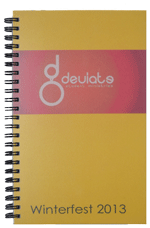 journals notebooks with clear poly cover over full color topsheet