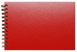 red leatherette blank autograph book covers