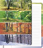 soft cover writing journal with four seasons cover theme