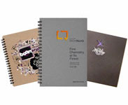 Personalized journals with die cut covers and full-color top sheets