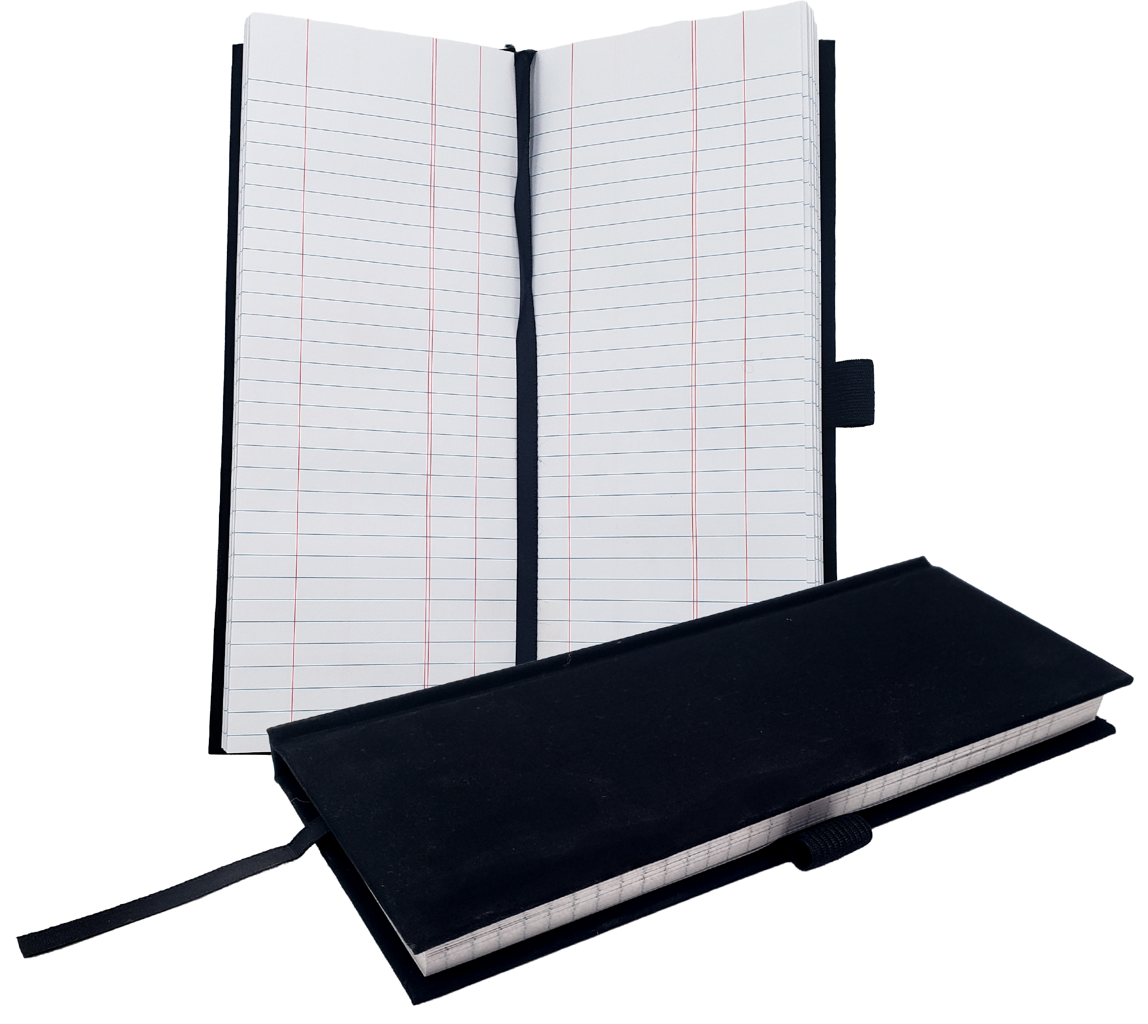 black canvas pocket tally book
