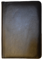 classic black leather journal front cover