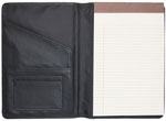 black faux leather classic padfolio