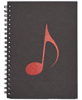 custom journal covers with musical note foil stamped on the cover