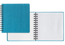 teal colored wood texture spiral notebook