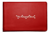 red my autograph book with stars red cover