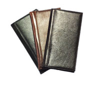 black, brown and cognac glazed Italian-style leather pocket journals